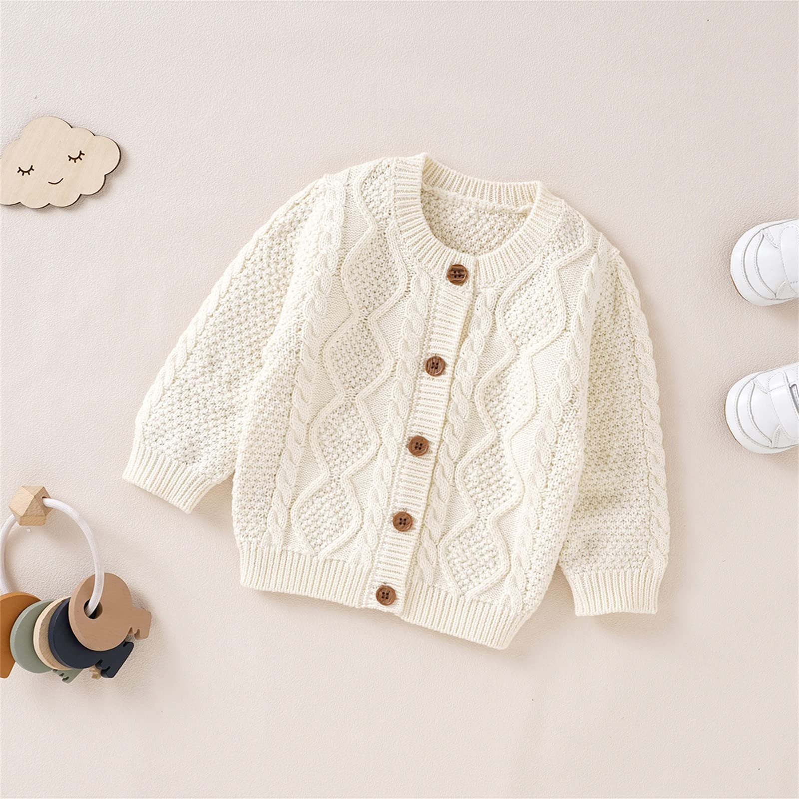 newborn white cardigan sweater